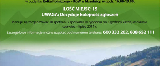 Zaproszenie na warsztaty kulinarne. 