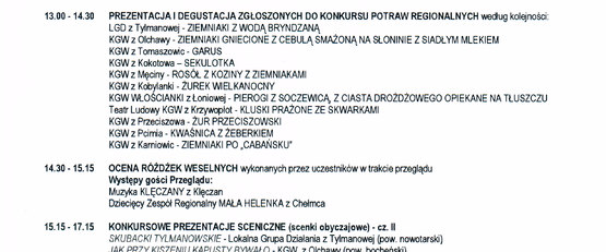 Zaproszenie na IV Małopolski Przegląd Dorobku Artystycznego i Kulinarnego Kół Gospodyń Wiejskich